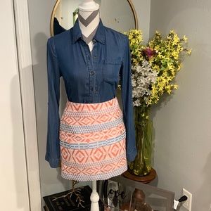 Rachel Roy super soft denim button down